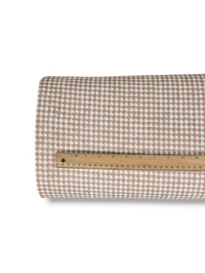 *Unique Design* Willow Ribbed Knit Summer Houndstooth Beige