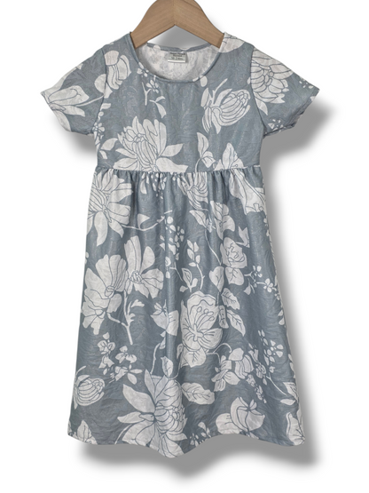 18-24 Mo Dress Embossed Knit Dusty Blue