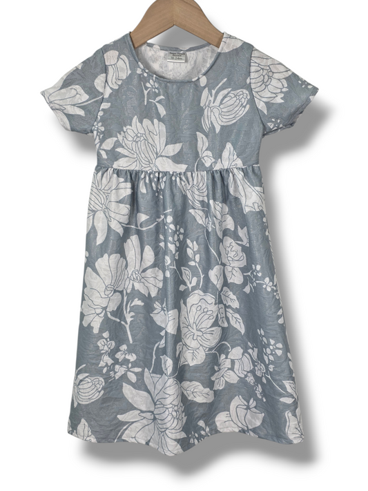 18-24 Mo Dress Embossed Knit Dusty Blue