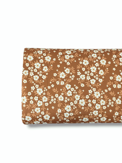 *Unique Design* Willow Ribbed Knit White Autumn Floral