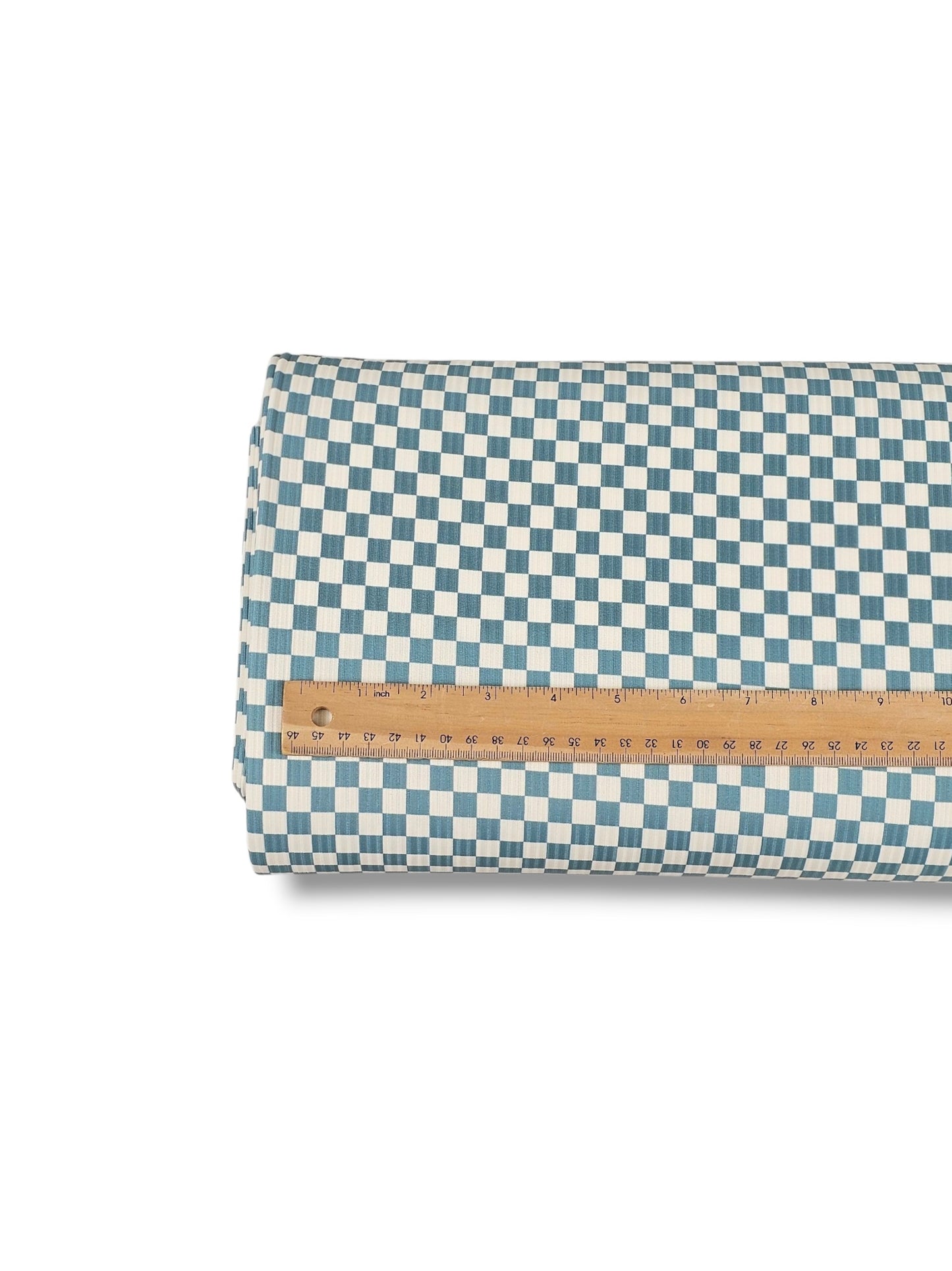 * Unique Design * Willow Ribbed Knit Country Check Dusty Aqua