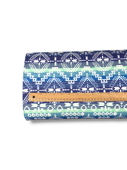 *Unique Design* Ribbed Knit Cotton Feel Coastal Geometric