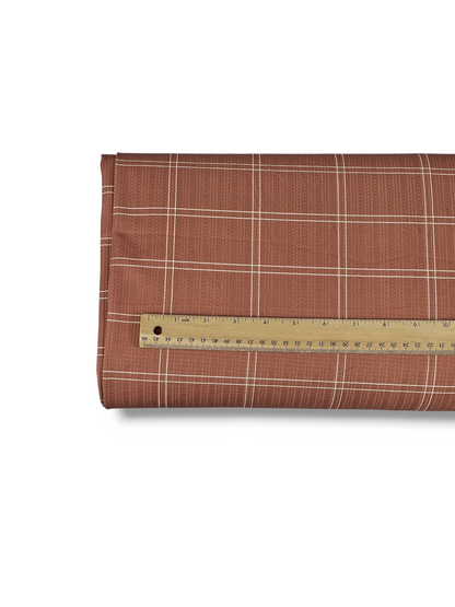 * Unique Design * Pointelle Modern Graph Rust