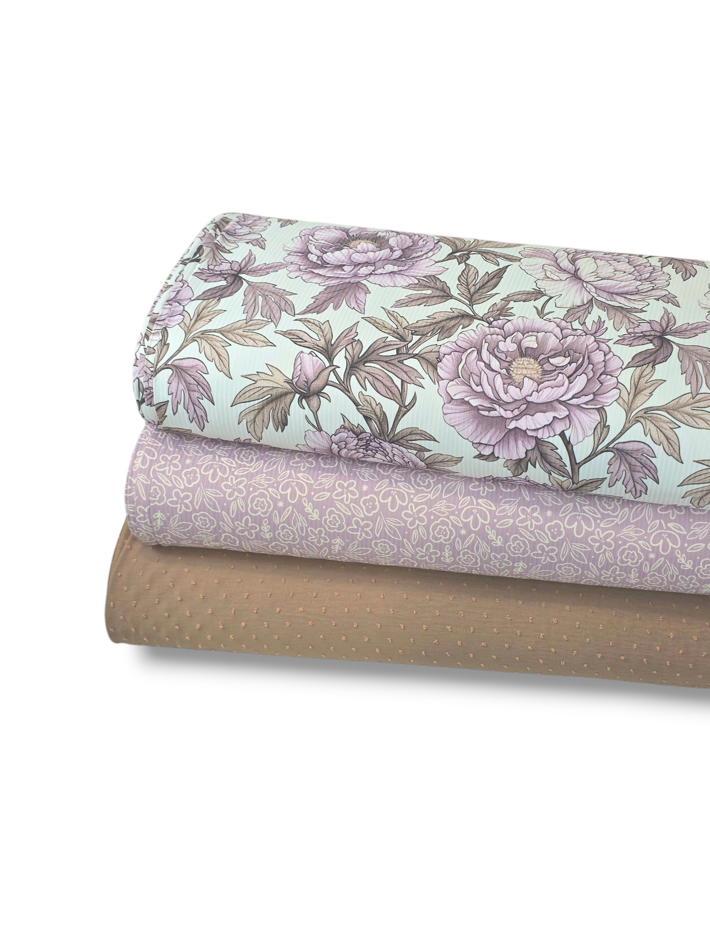 *Unique Design* Willow Ribbed Knit Dusty Lavender Peony