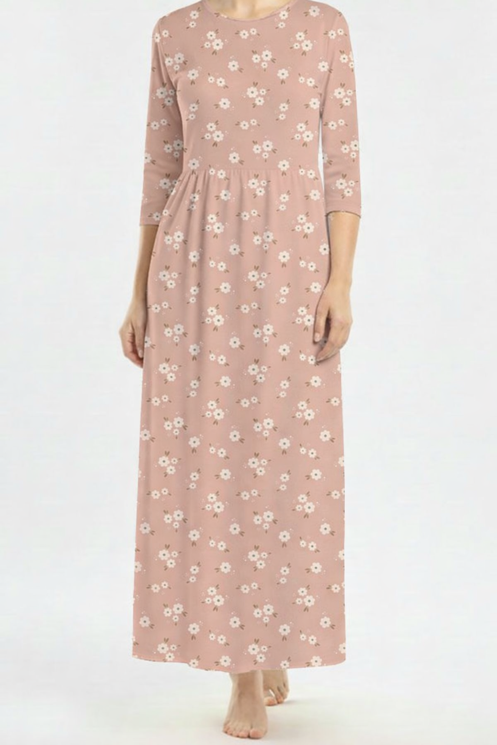 Reign Rib Knit Scattered Charm Antique Pink