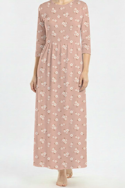 Reign Rib Knit Scattered Charm Antique Pink