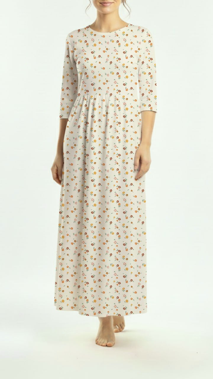 *Unique Design* Willow Ribbed Knit Sunset Meadow Cream