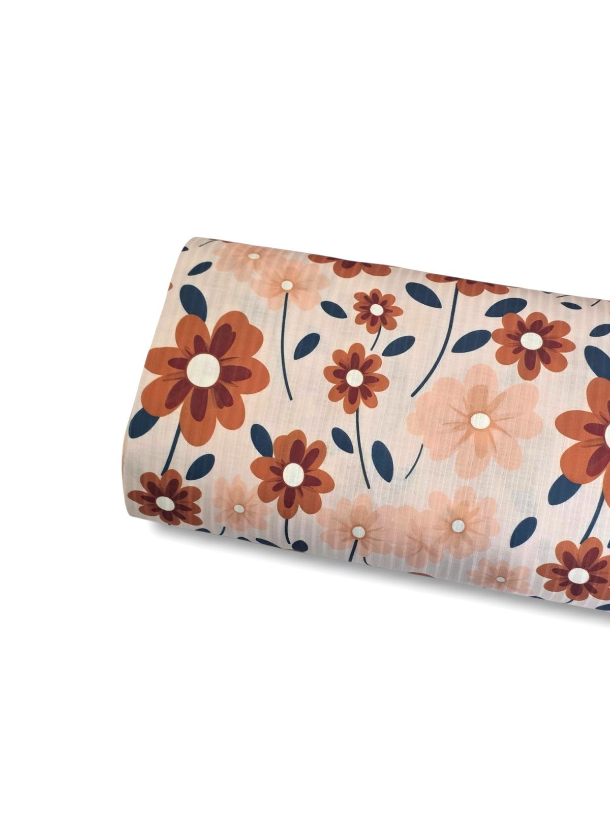 *Unique Design* Cotton Feel Ribbed Knit Rustic Flowers