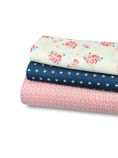 * Unique Design * Ribbed Knit Cotton Feel Crayon Play Pink