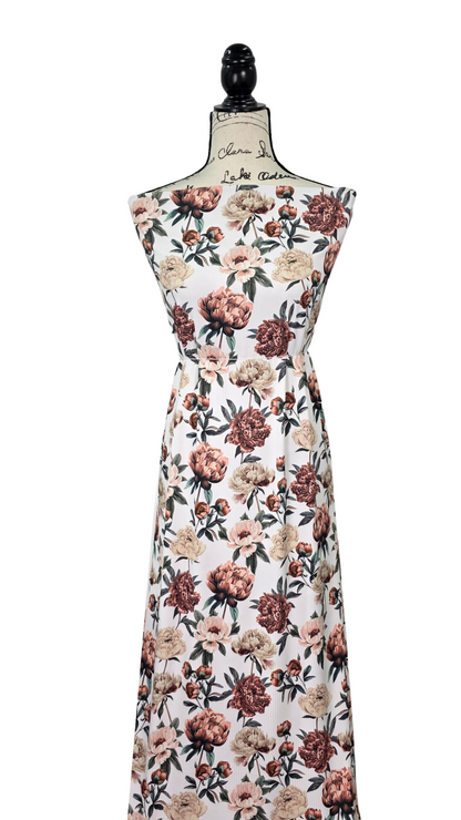 Reign Rib Knit Vintage Peonies