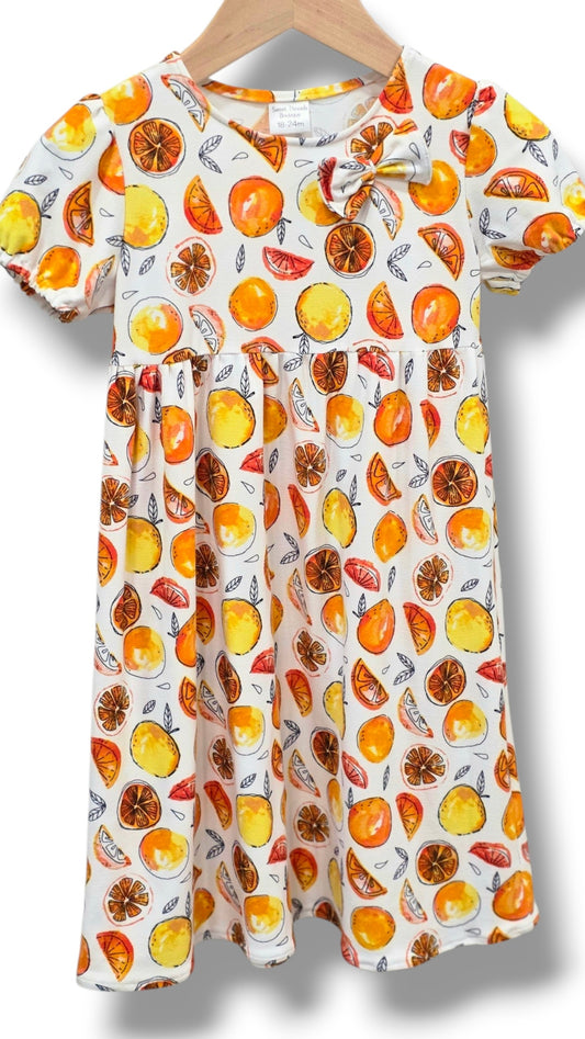 18-24 Mo. Single Brushed Poly Orange Bliss Dress