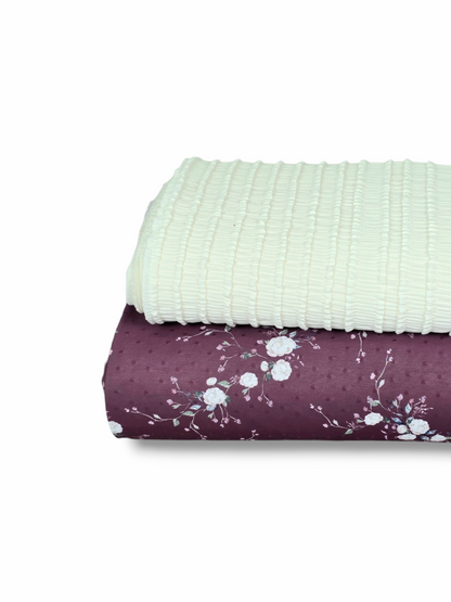 * Unique Design * Swiss Dot Knit Twilight Garden Plum