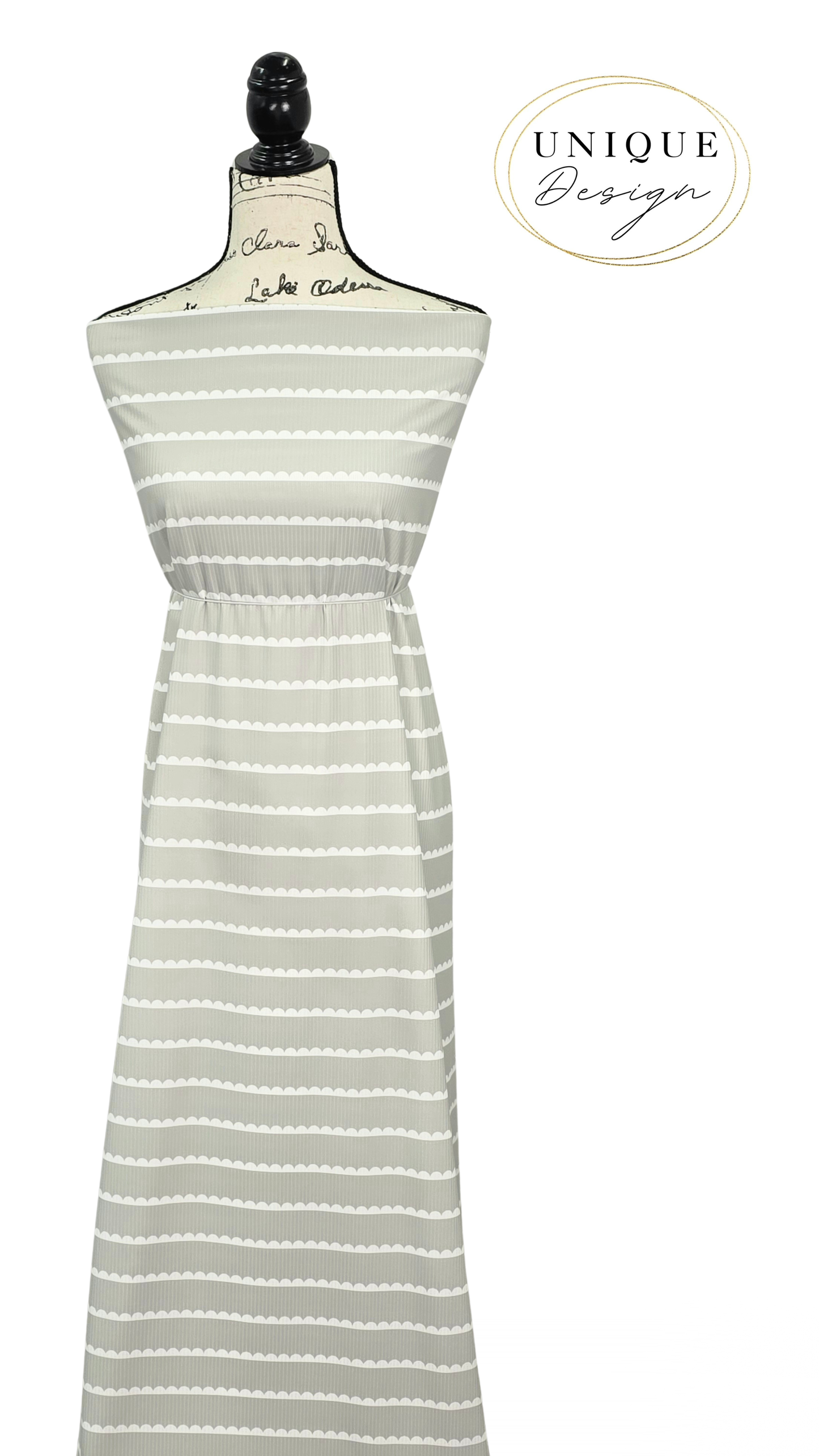 * Unique Design * Willow Ribbed Knit Soft Scallop Sage