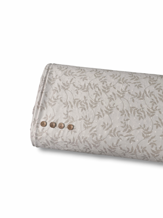 * Unique Design * Swiss Dot Knit Circle Vines Beige