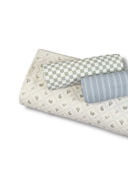 * Unique Design * Willow Ribbed Knit Antique Diamond Pastel Blue