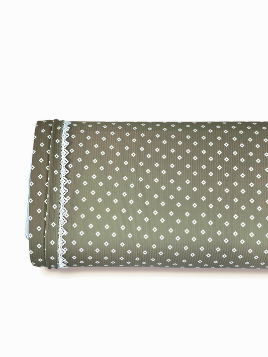 *Unique Design* Willow Ribbed Knit Modern Diamond Dusty Olive