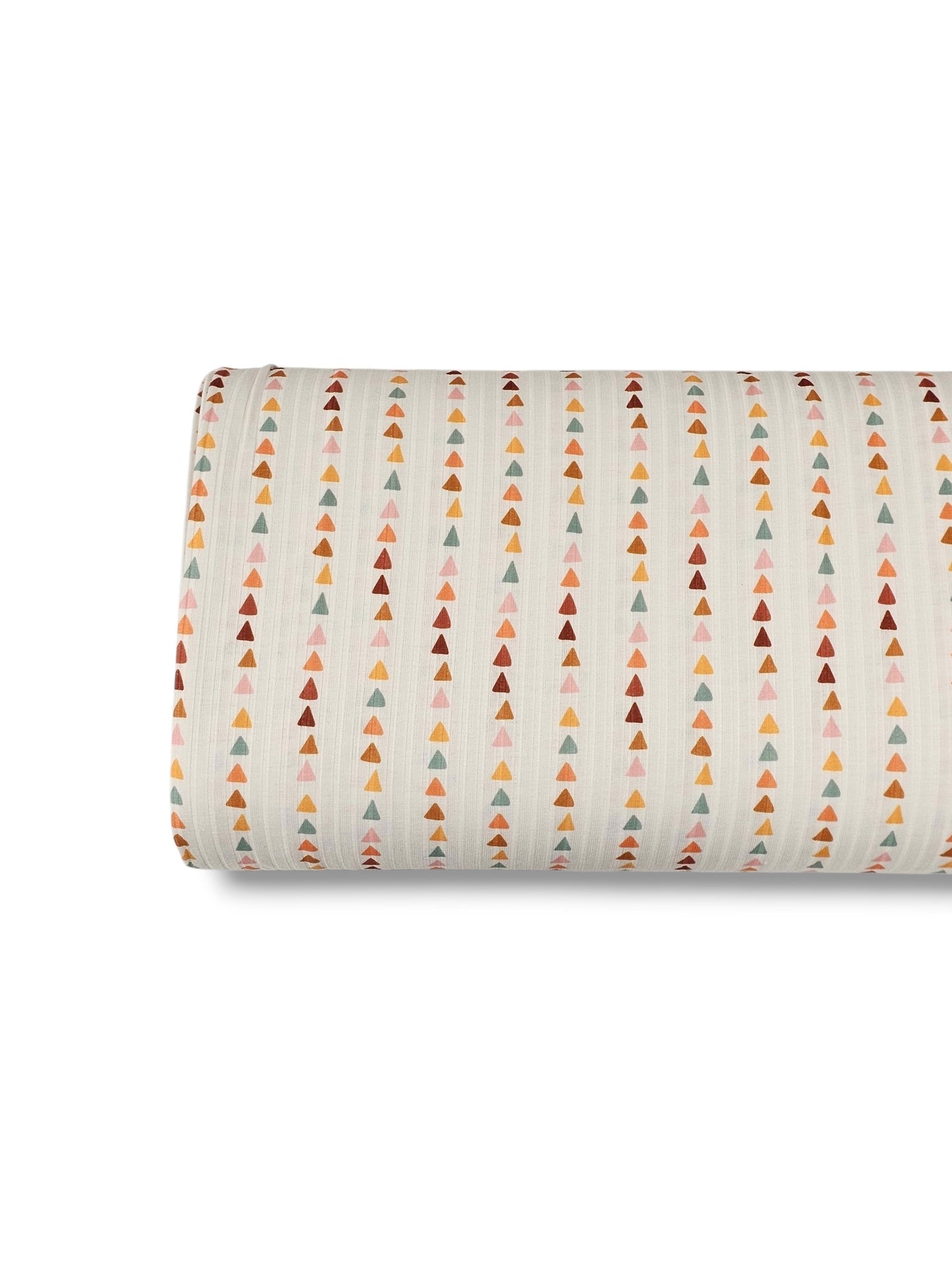 * Unique Design * Ribbed Knit Cotton Feel Painted Peaks Cream