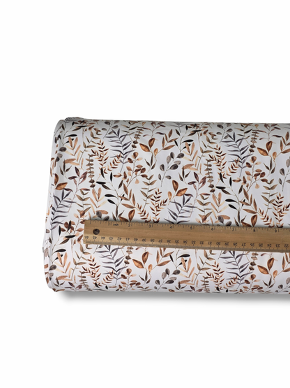 *Unique Design* Tricot Knit Painters Autumn Leaves White