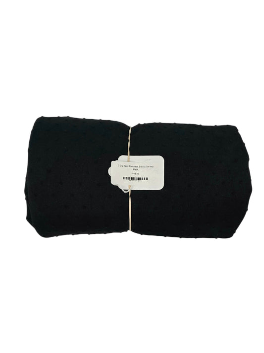3 1/2 Yard Remnant Swiss Dot Knit Black