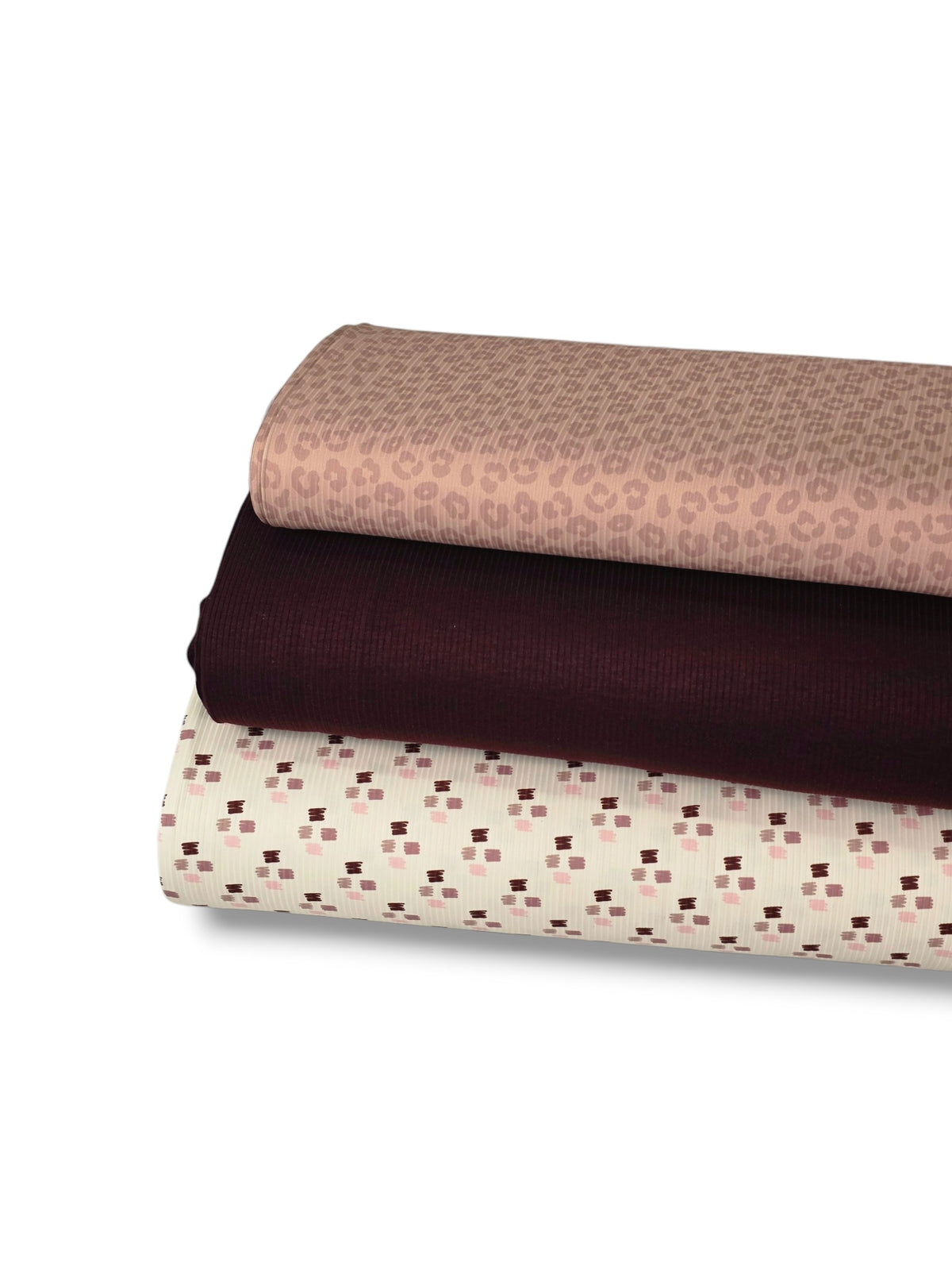* Unique Design * Willow Ribbed Knit Canvas Strokes Pink
