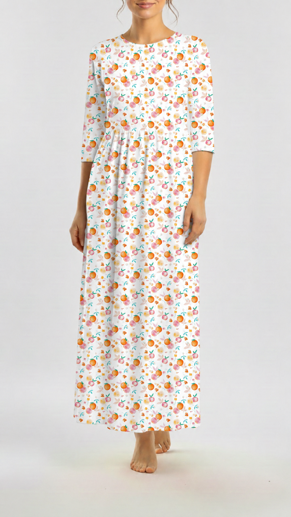 *Unique Design* Tricot Knit Citrus Pop White