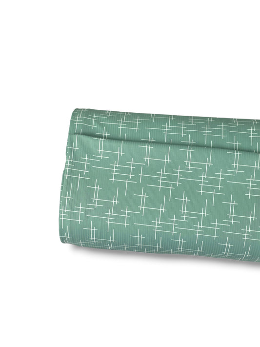 *Unique Design* Willow Ribbed Knit Etched Line Mint