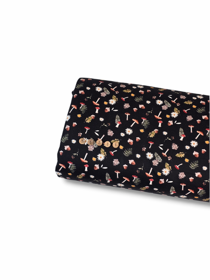 * Unique Design * Cotton Knit Deep Forest Black