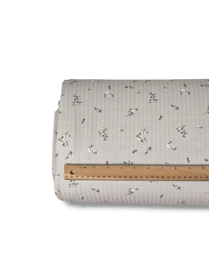 *Unique Design* Ribbed Knit Cotton Feel Gentle Garden Gray