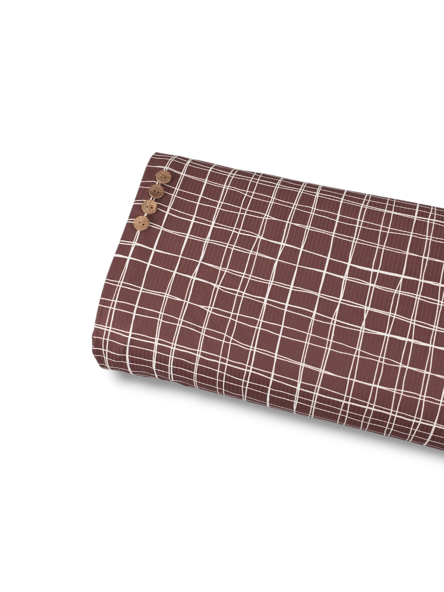 *Unique Design* Willow Ribbed Knit Cozy Plaid Taupe