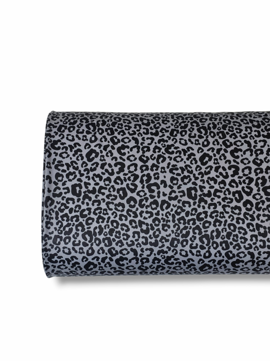*Unique Design* Tricot Knit Leopard Neutral Navy