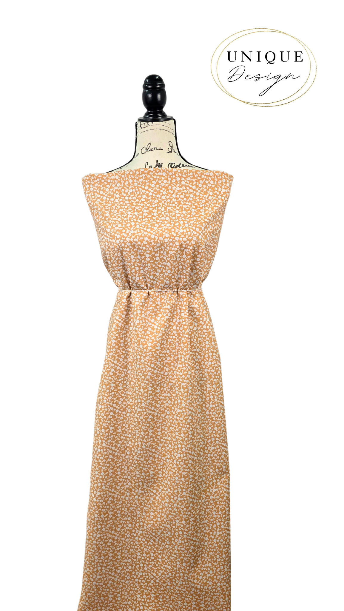 * Unique Design * Poly Breeze Petite Blooms Golden Yellow