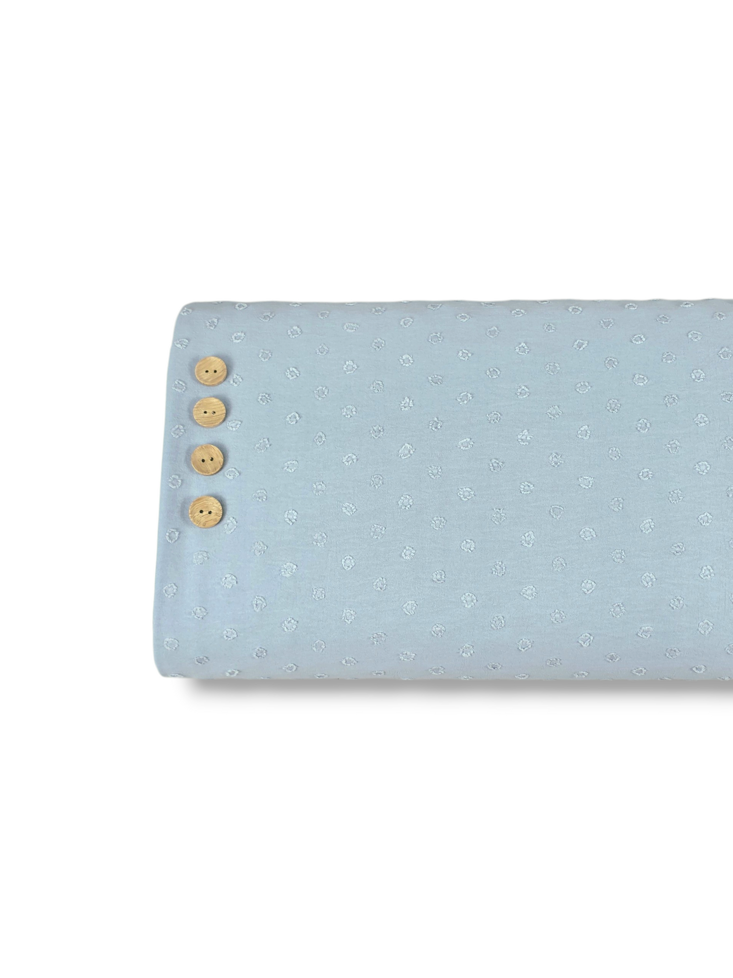Polyester Swiss Dot Sky Blue
