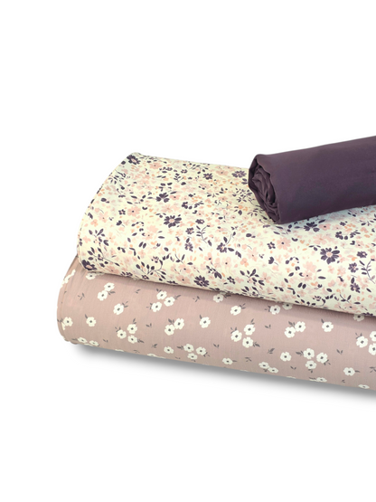 *Unique Design* Crinkled Crepe Quiet Meadow Mauve