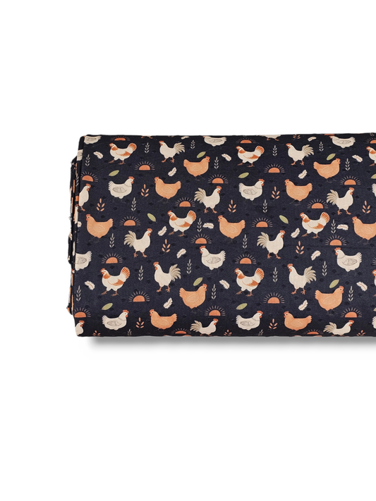 *Unique Design* Swiss Dot Knit Sunrise Coop Black