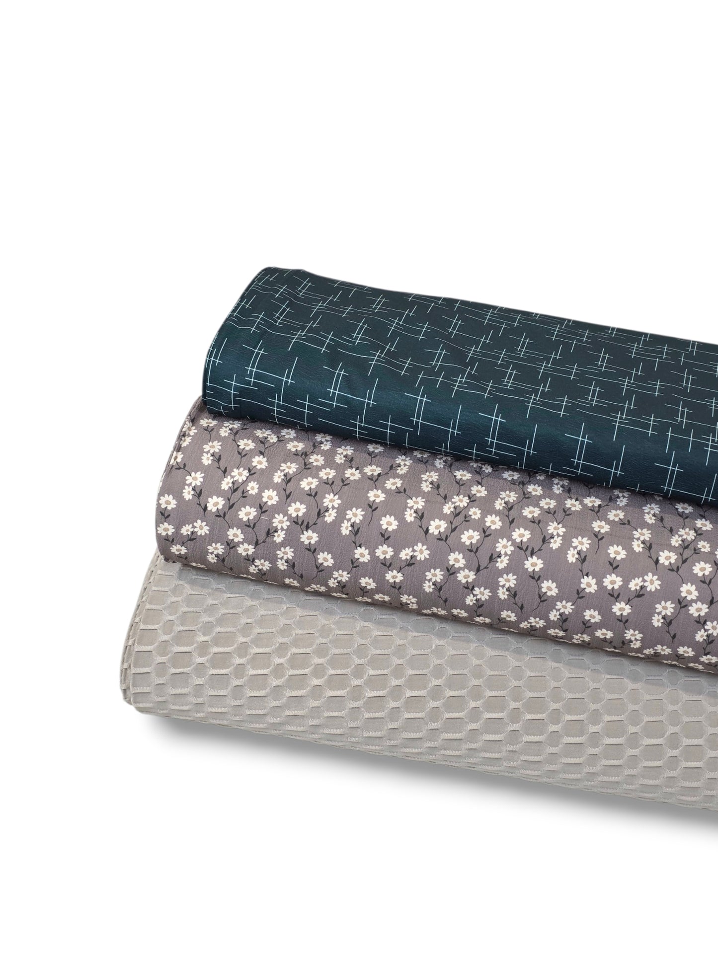 *Unique Design* Crinkled Crepe Daisy Meadow Mauve