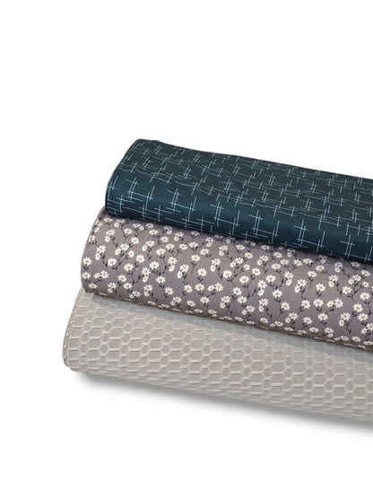 *Unique Design* Crinkled Crepe Daisy Meadow Mauve