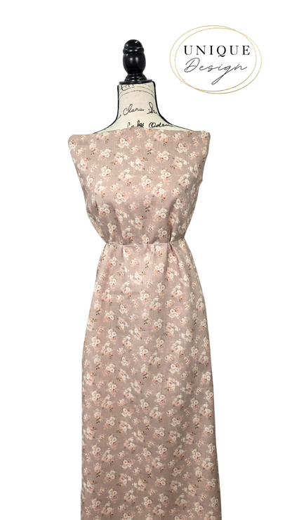* Unique Design * Linen Cottage Bouquets Tan