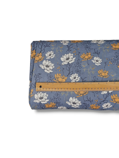 *Unique Design* Swiss Dot Knit Vintage Wildflower Cornflower