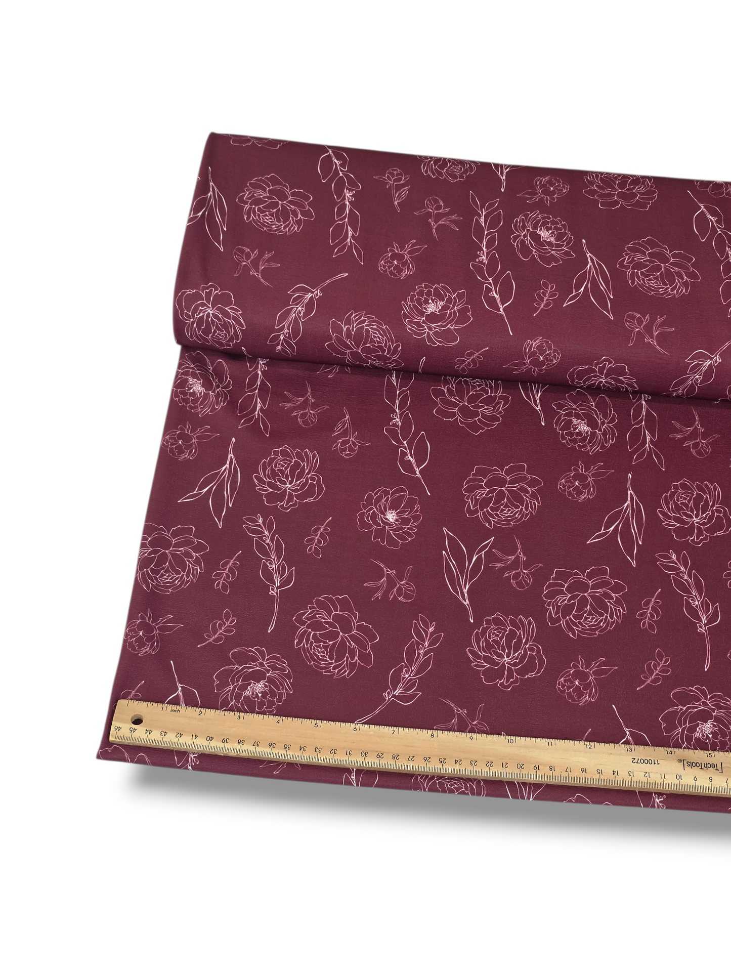 * Unique Design * Cloud Poly Peony Sketch Wine