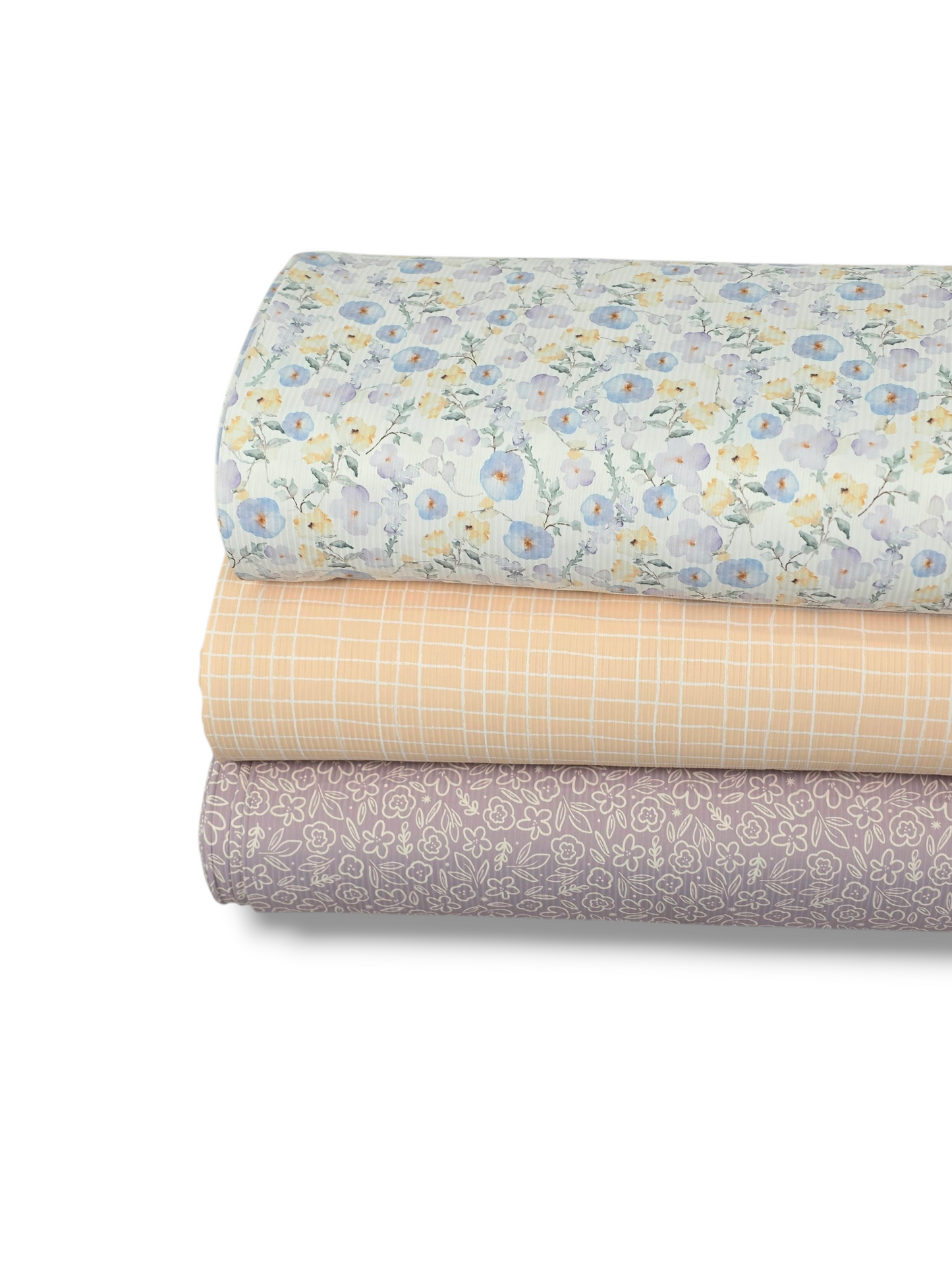 *Unique Design* Willow Ribbed Knit Pastel Meadow White