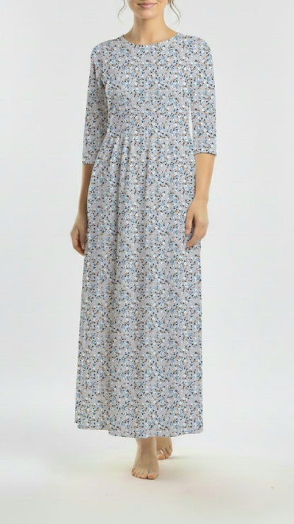 *Unique Design* Willow Ribbed Knit Posy Pop Blue