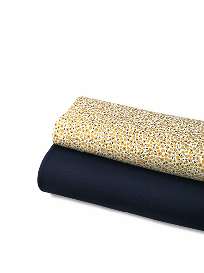 Ideal Rib Knit Navy Solid