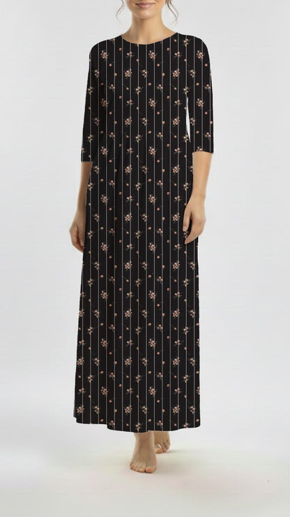 *Unique Design* Pineskin Simple Floral Stripe Black