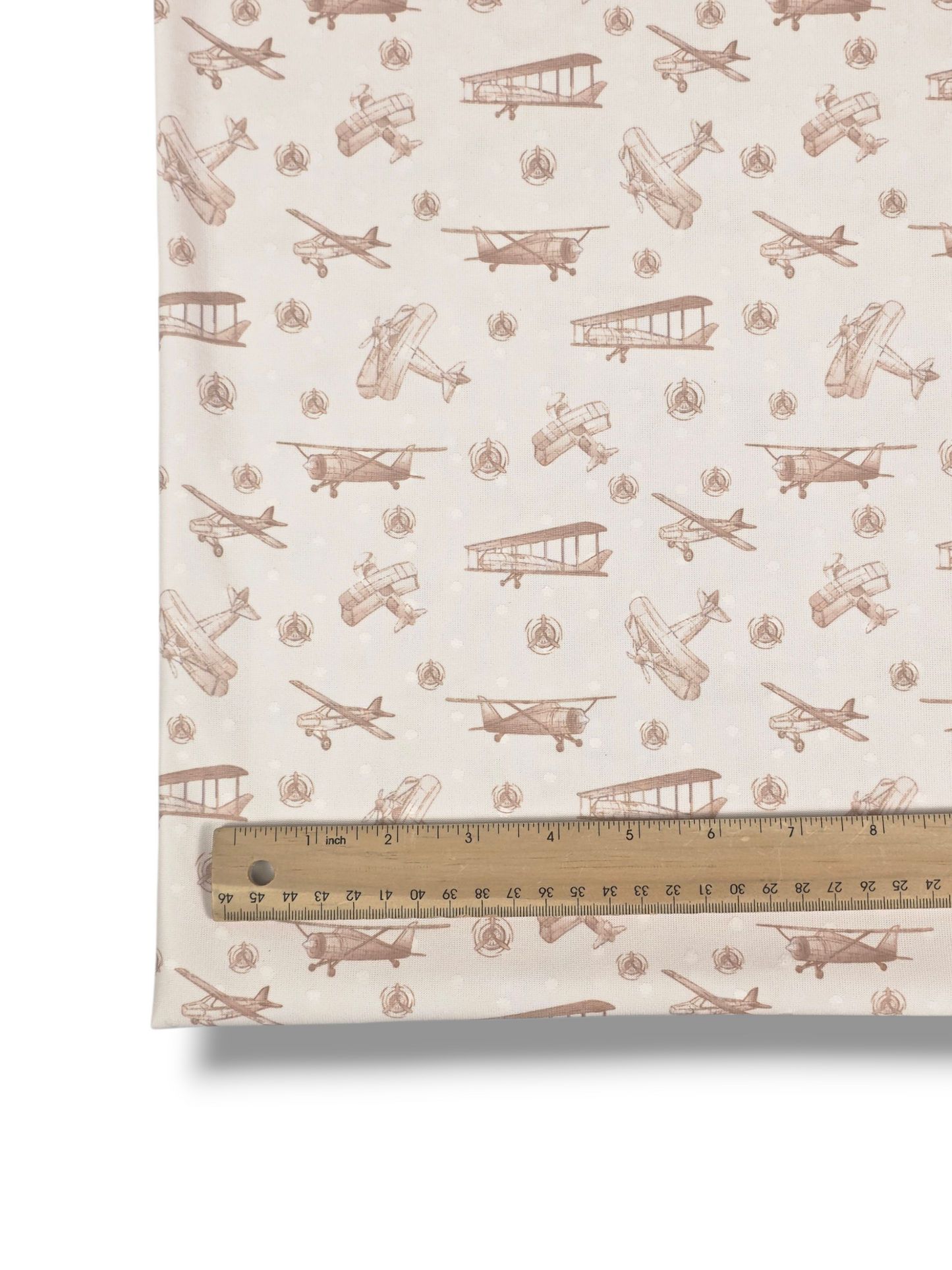 *Unique Design* Swiss Dot Knit Vintage Flight Tan