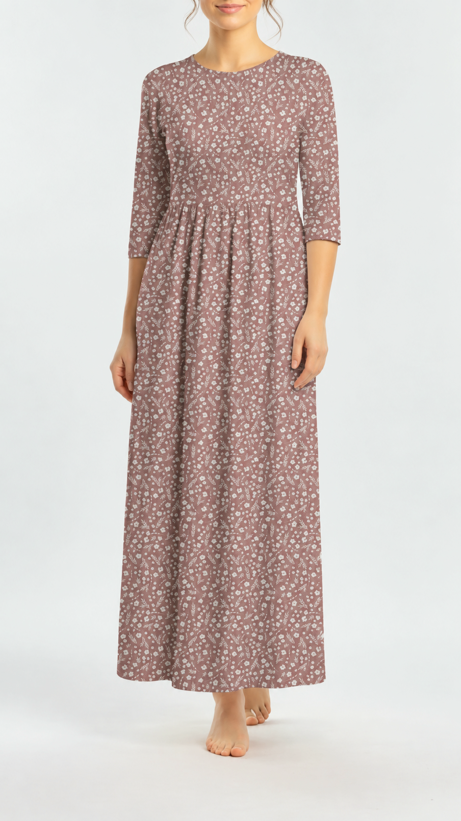 * Unique Design * Linen Wheat & Wildflower Muted Mauve