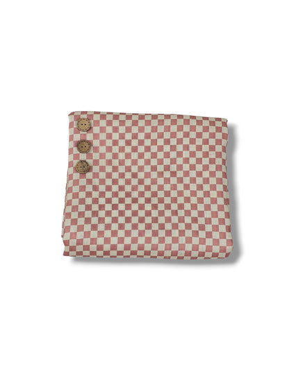 * Unique Design * Linen Country Check Rose