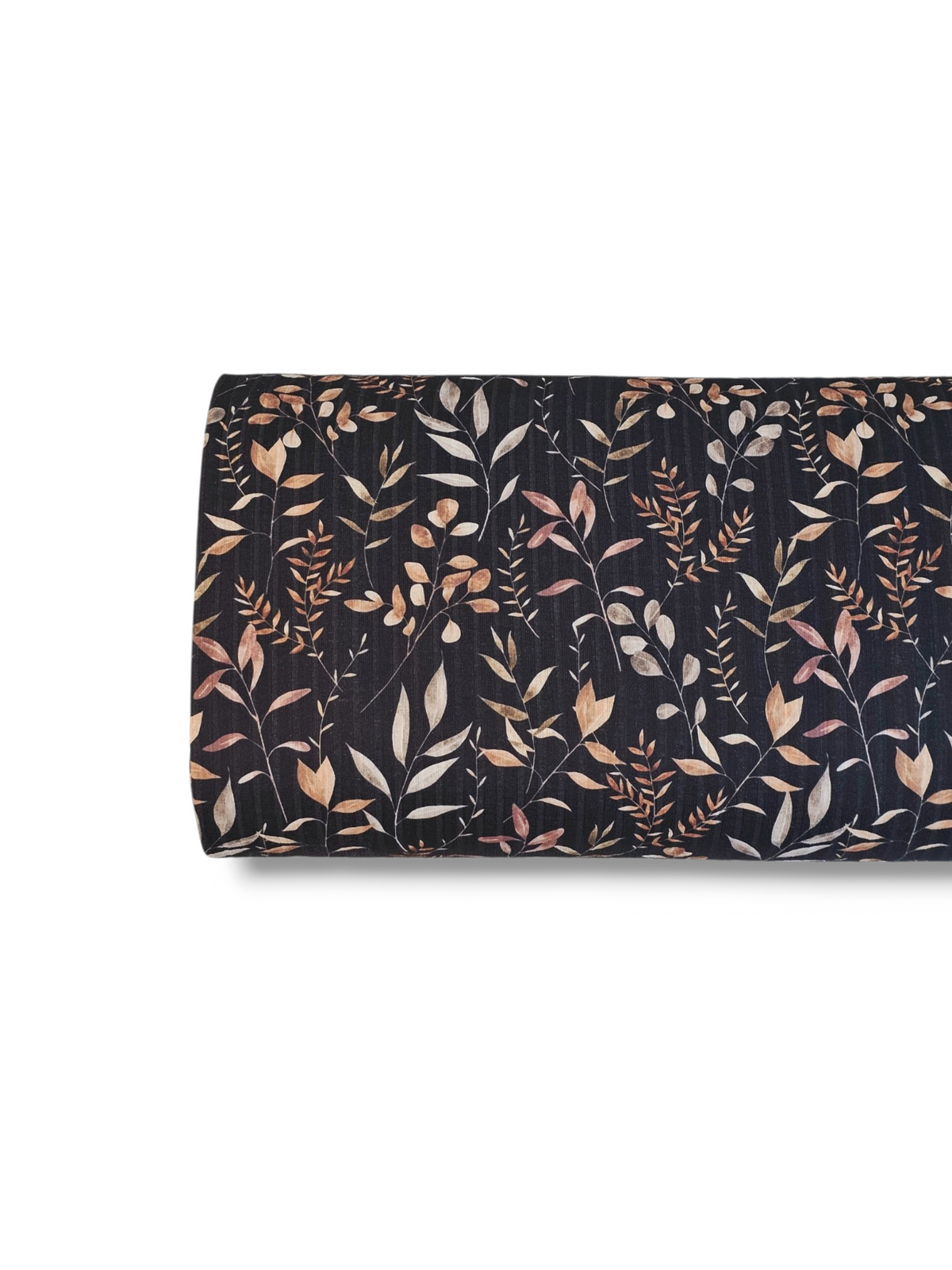 *Unique Design* Ribbed Knit Cotton Feel Forest Floor Black