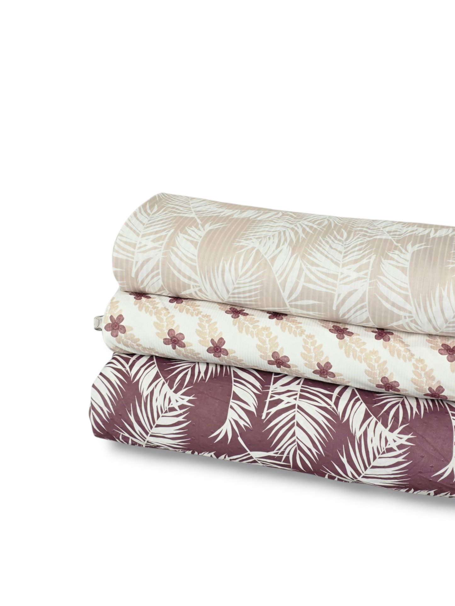 *Unique Design* Swiss Dot Knit Botanical Whisper Wine