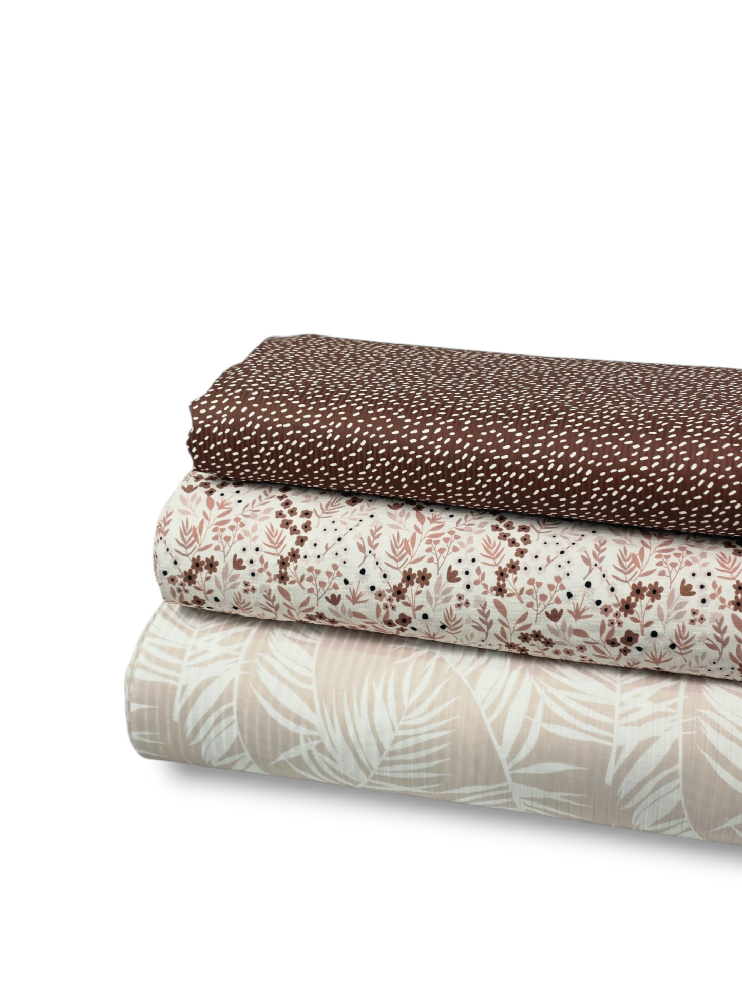 * Unique Design * Ribbed Knit Cotton Feel Botanical Whisper Tan