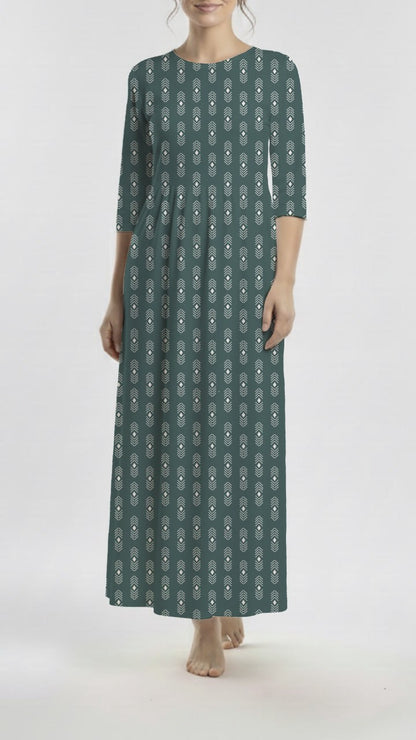 *Unique Design* Willow Ribbed Knit Tribal Diamond Teal